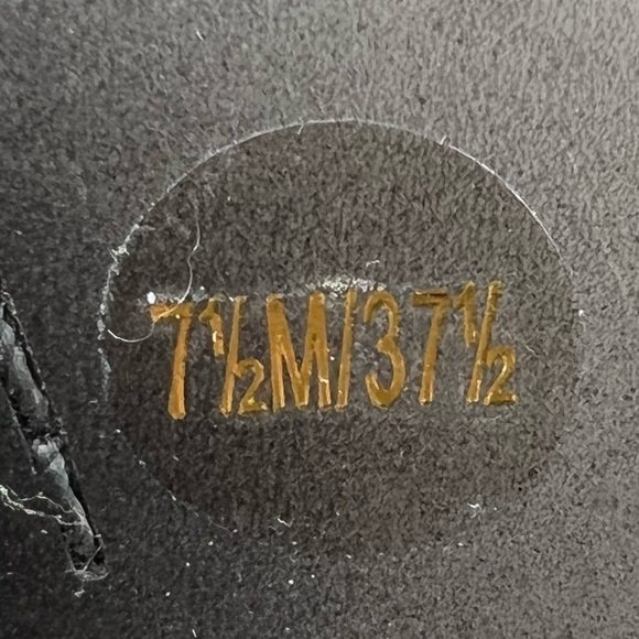 Vince Camuto Black Peep Toe Stacked Block Heels Size 7 1/2 Women’s - Picture 4 of 9